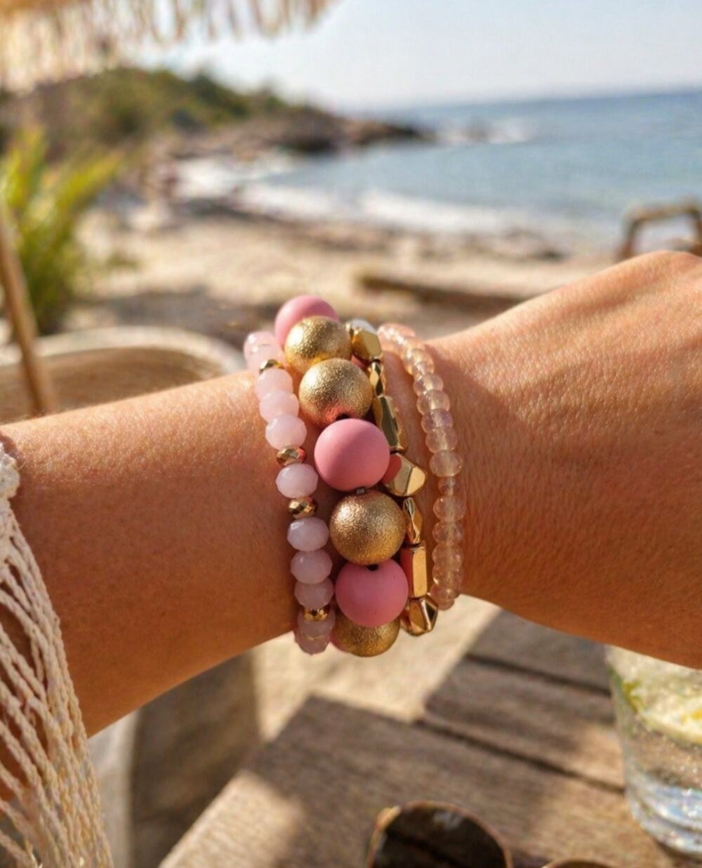 Pomina Pink Gold Bracelet Stack New